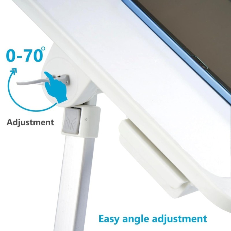 TARKAN Laptop Bed Tray Table SD_TK_LAPTABLE_NEWMARVEL1 Adjustable Height & Angle, USB Hub, Drawer, White