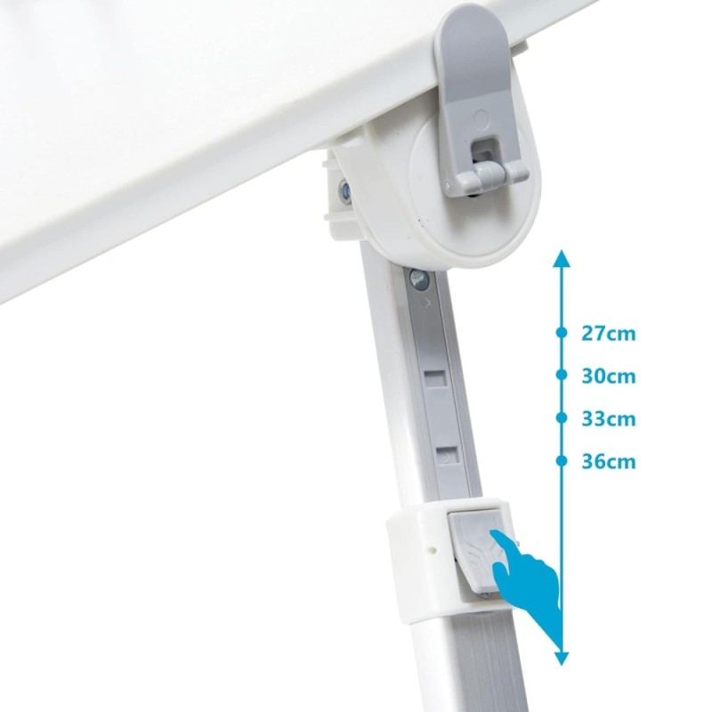 TARKAN Laptop Bed Tray Table SD_TK_LAPTABLE_NEWMARVEL1 Adjustable Height & Angle, USB Hub, Drawer, White