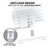 TARKAN Laptop Bed Tray Table SD_TK_LAPTABLE_NEWMARVEL1 Adjustable Height & Angle, USB Hub, Drawer, White