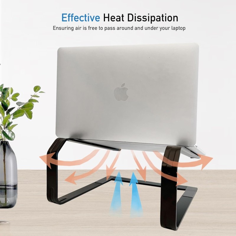 TARKAN Laptop Stand SD_TKCT_LAPTOPSTAND_ARISE_BLACK Heavy Metal Riser Ergonomic Design for 13-17 Inch Laptops