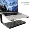 TARKAN Laptop Stand SD_TKCT_LAPTOPSTAND_ARISE_BLACK Heavy Metal Riser Ergonomic Design for 13-17 Inch Laptops