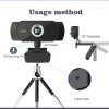 TECHNOVIEW Webcam TV - FHD 300 1080p 30 FPS CMOS Camera Cloud Grey
