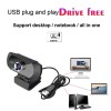 TECHNOVIEW Webcam TV - FHD 300 1080p 30 FPS CMOS Camera Cloud Grey