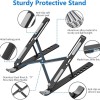 Tukzer Foldable Laptop Stand TZ-T6-Black 7 Level Adjustable Aluminium