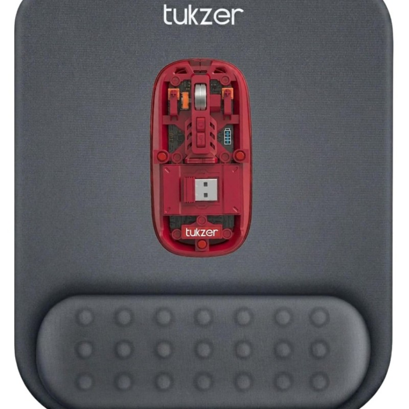 Tukzer Gel Mouse Pad Wrist Rest TZ-MP-GRY Memory Foam Grey