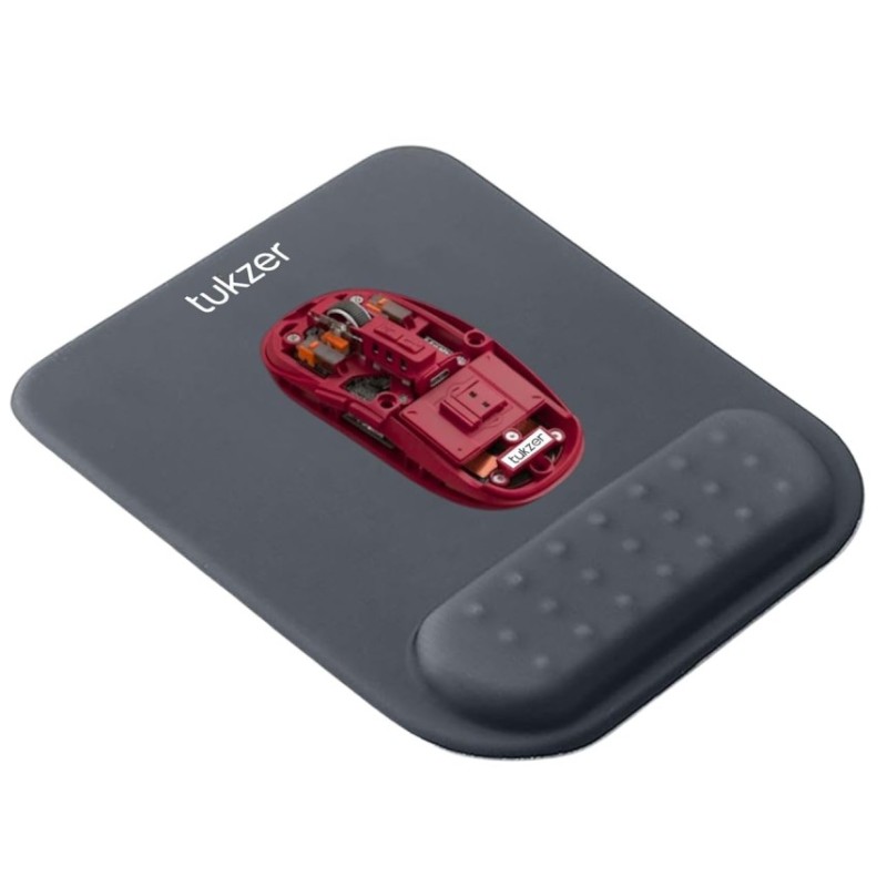 Tukzer Gel Mouse Pad Wrist Rest TZ-MP-GRY Memory Foam Grey