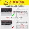 Tukzer Laptop Hard Shell Case Cover for MacBook Air M1 13.3 inch Transparent