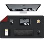Tukzer Mouse Pad TZ-MP-04-BLK Smooth PU Leather Black-Red