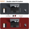Tukzer Mouse Pad TZ-MP-04-BLK Smooth PU Leather Black-Red