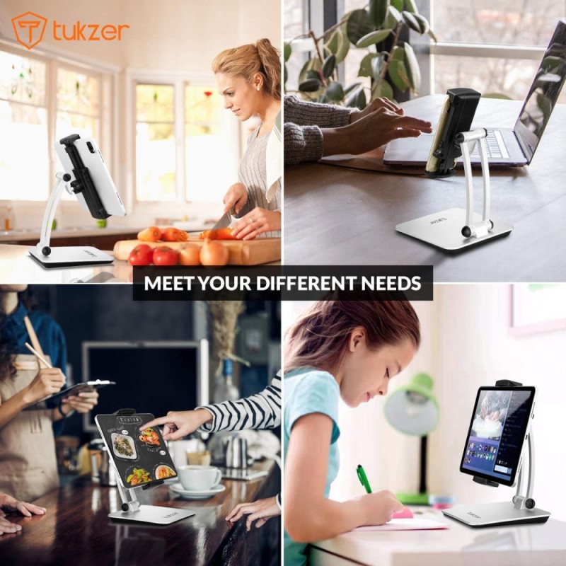 Tukzer Tablet & Mobile Stand TZ-T12 360° Swivel Silver
