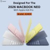 Tukzer Transparent Hard Shell Cover for MacBook Neo A3404, Crystal Clear, Ultra-Thin