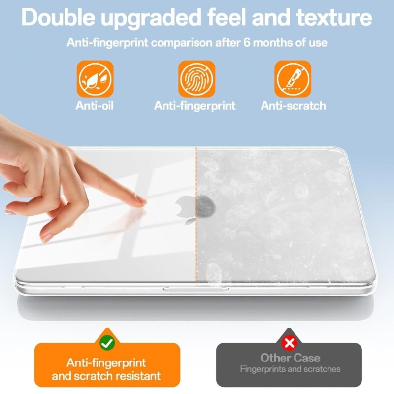 Tukzer Transparent Hard Shell Cover for MacBook Neo A3404, Crystal Clear, Ultra-Thin