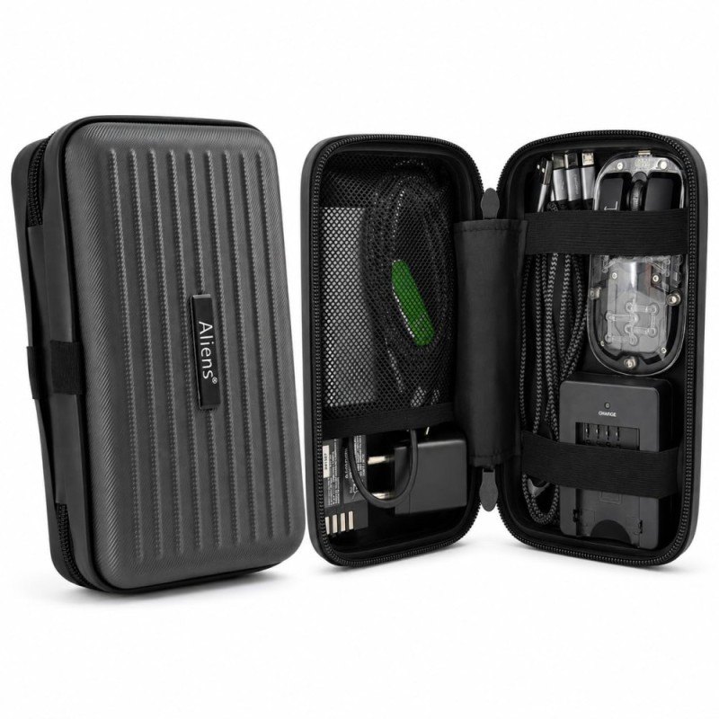 Tukzer Travel Gadget Organiser Case TZ-HGO-01-GRY Grey, ABS Hard Shell, Water-Resistant