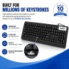 TVS ELECTRONICS Champ Heavy Duty Keyboard Membrane USB Wired 104-Key Champ Heavy Duty