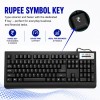 TVS ELECTRONICS Champ Heavy Duty Keyboard Membrane USB Wired 104-Key Champ Heavy Duty