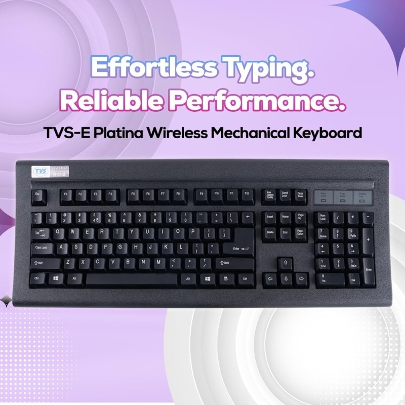 TVS ELECTRONICS Platina Wireless Keyboard Adjustable Tilt Legs Black