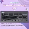 TVS ELECTRONICS Platina Wireless Keyboard Adjustable Tilt Legs Black