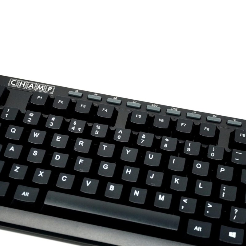 TVS ELECTRONICS TVS Champ MM Combo Wired Keyboard & Mouse, 10 Million Keystrokes, USB Connectivity, Champ Executive Multimedia Combo