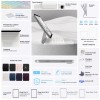 typecase Edge Keyboard Case for iPad Air 11 & Pro 11, 11-Color Backlit, Floating Cantilever Stand, White'26