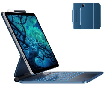 typecase Edge Keyboard Case for iPad Air 11 & Pro 11, Backlit, Touchpad, Pacific Blue'26