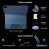 typecase Edge Keyboard Case for iPad Air 11 & Pro 11, Backlit, Touchpad, Pacific Blue'26