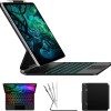 Typecase Edge Keyboard for iPad Air 13 & Pro 12.9 with Trackpad, 11-Color Backlit, Black