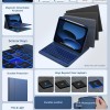 typecase Folio Keyboard Case for iPad A16 & 10th Gen, Magnetic Wireless Detachable, 7-Color Backlight, Marine Blue
