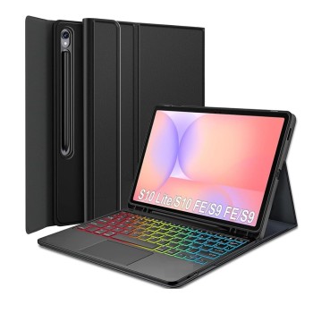 Typecase Keyboard Case S9 BT for Galaxy Tab S10/S9, Trackpad, 7-Color Backlit, Black