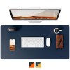 V-CUBE Designs Desk Mat VCD-DMDC7540-NBY Reversible Vegan Leather 75x40cm Navy Blue & Yellow