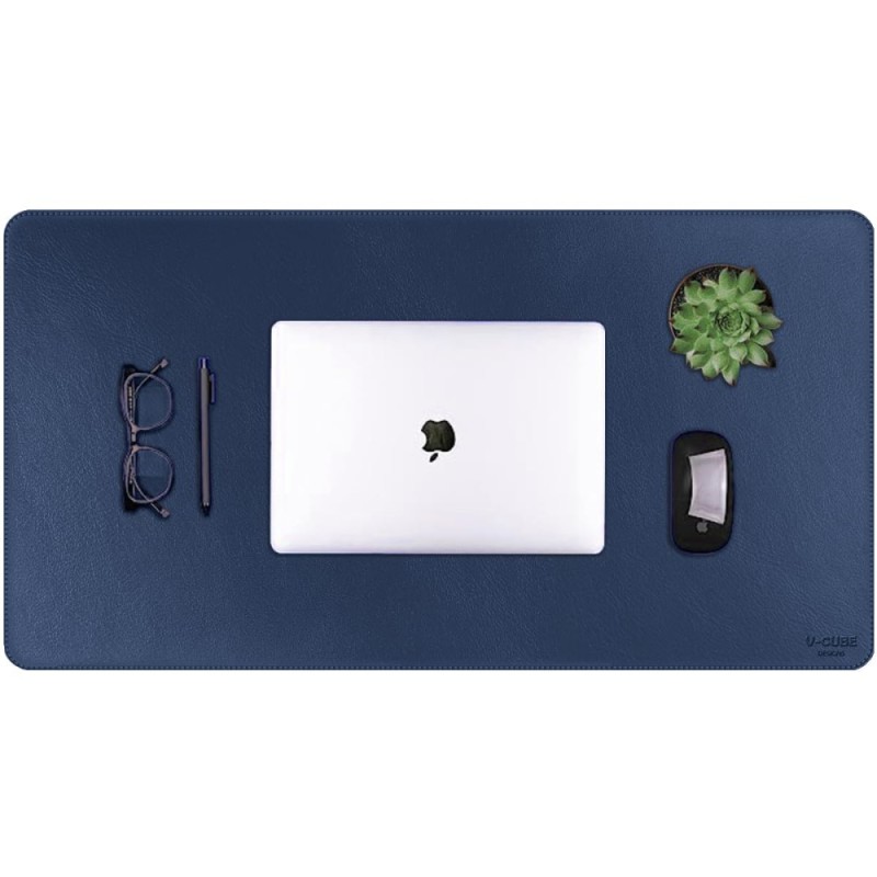 V-CUBE Designs Desk Mat VCD-DMS7540-NB 75X40cm Vegan Leather Navy Blue