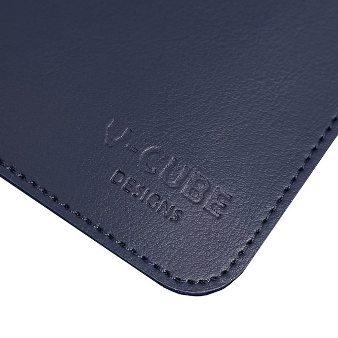 V-CUBE Designs Desk Mat VCD-DMS7540-NB 75X40cm Vegan Leather Navy Blue