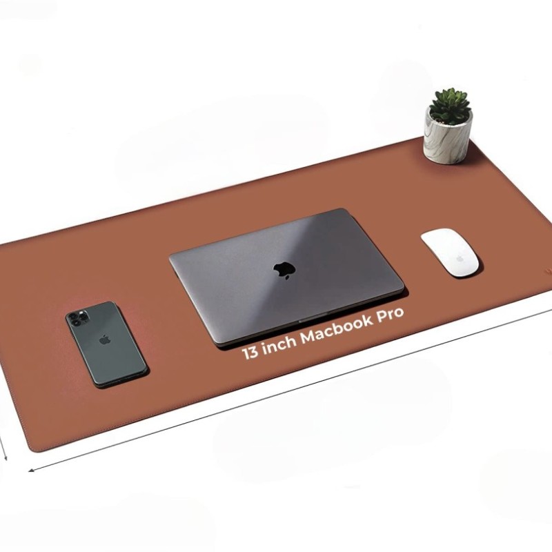V-CUBE Designs Desk Mat VCD-DMS9045-T 90x45cm Vegan Leather Tan