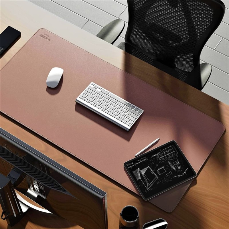 V-CUBE Designs Desk Mat VCD-DMS9045-T 90x45cm Vegan Leather Tan