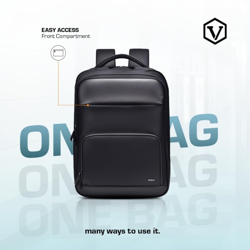 VIRTUTRON Laptop Backpack VR5841 30L Capacity Water Resistant Black