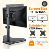 White Mulberry Monitor Stand MS1ML Height Adjustable Black 17-32 Inch