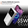 Wireless Gold Power Bank CT-109 20000mAh 35W Fast Charging White