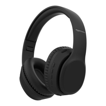 Wireless Over Ear Headphones, Bluetooth 5.4, 40mm Drivers, 18H Playtime, Foldable Lightweight Design with Aux Support, Deep Bass & Mic, Black