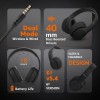 Wireless Over Ear Headphones, Bluetooth 5.4, 40mm Drivers, 18H Playtime, Foldable Lightweight Design with Aux Support, Deep Bass & Mic, Black