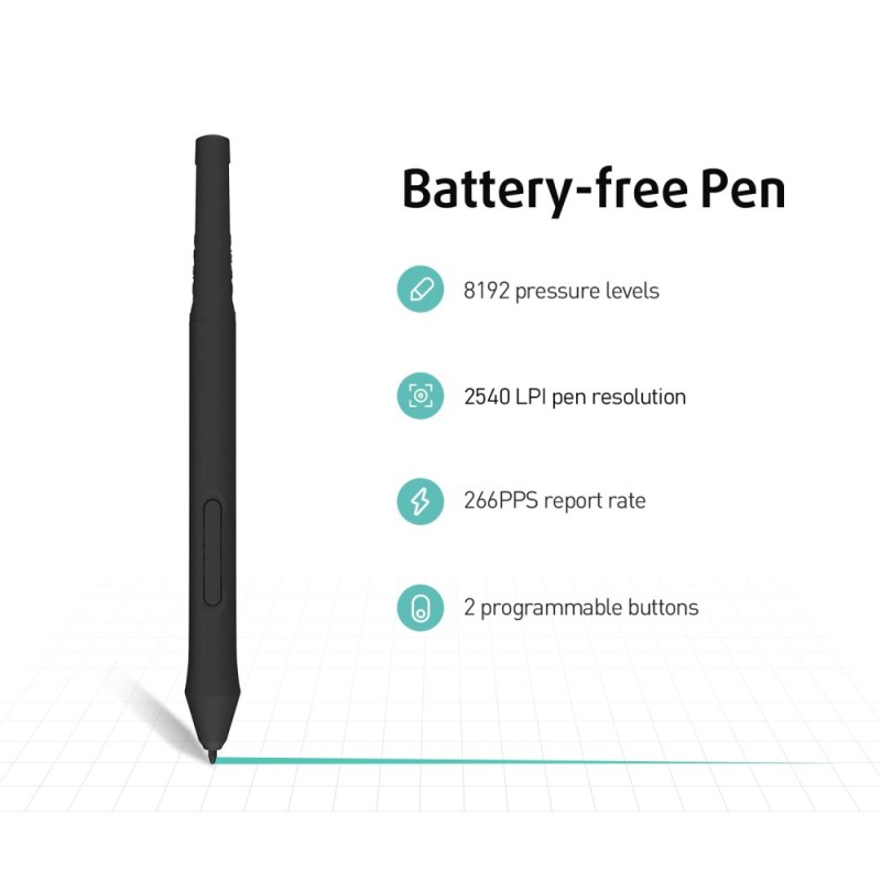XENX Digital Graphics Drawing Tablet P3-1060 8192 Levels Pressure Sensitivity, 10x6.25 Inch, Green