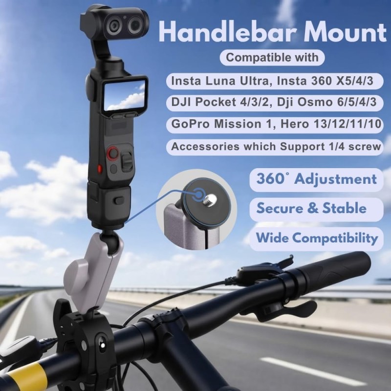 yantralay Bike Handlebar Mount YT-GP47_NEW 360° Rotatable Aluminium