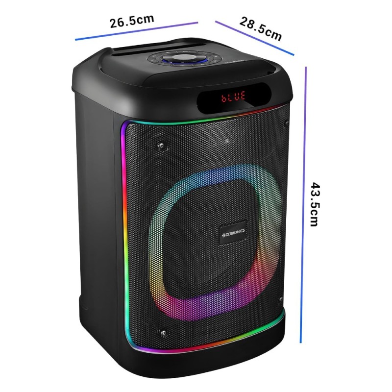 ZEBRONICS Bash Portable Bluetooth Speaker 60W RMS Black