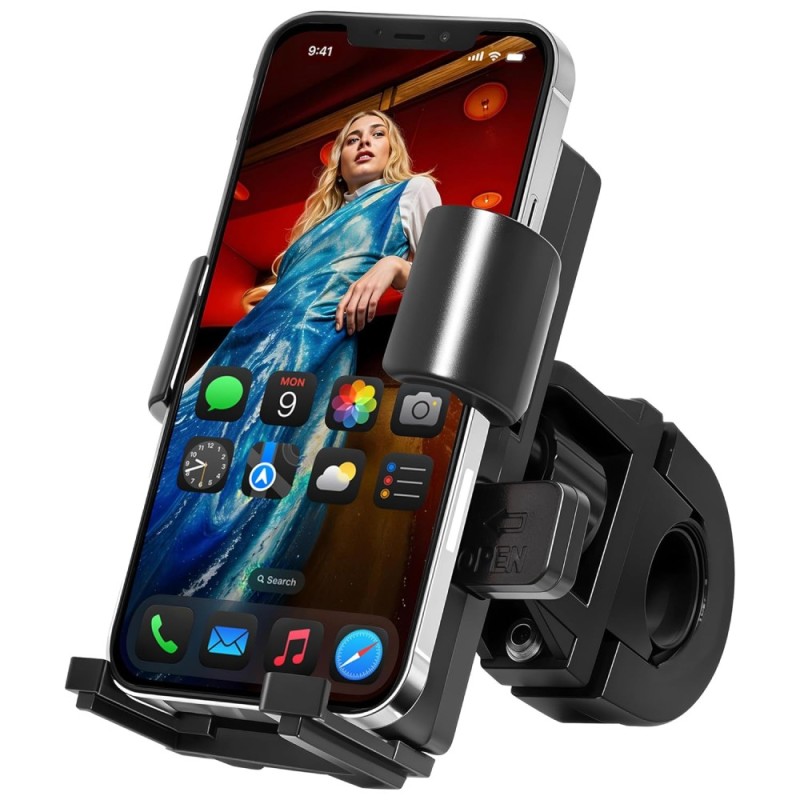 ZEBRONICS Bike Smartphones Mobile Holder ZEB-BMH110 Up to 6.1 Inches 360° Rotatable Black