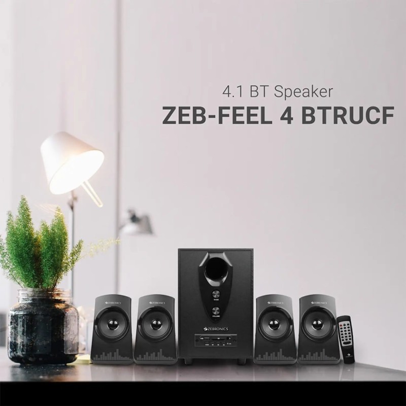 ZEBRONICS Bluetooth Speaker ZEB-FEEL 4 60 W 4.1 Channel Black