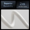 Zebronics Braided Cable ZEB Type-C to Type-C 240W 2 Meter White