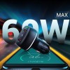 Zebronics Car Charger ZEB Dual Type-C PD 60W Dark Black