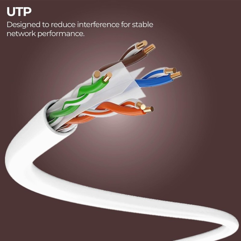 Zebronics Ethernet Cable ZEB-PC4PCAT6-30M 10 Gbps UTP 30 Meter