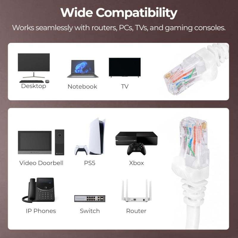 Zebronics Ethernet Cable ZEB-PC4PCAT6-30M 10 Gbps UTP 30 Meter