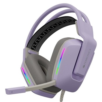ZEBRONICS Gaming Headphone ZEB-HAVOC 50mm Drivers Dolby Atmos Purple