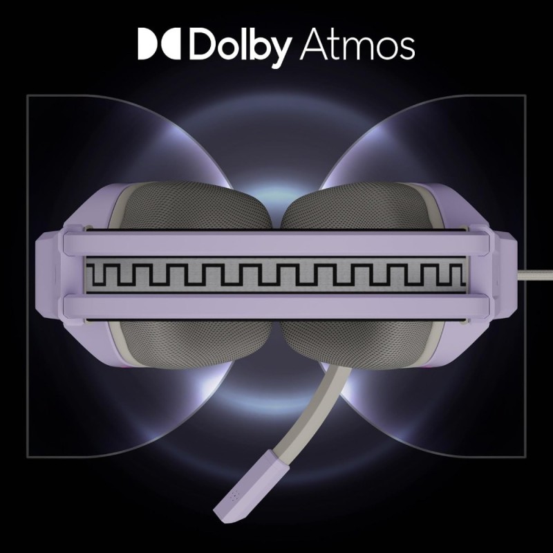 ZEBRONICS Gaming Headphone ZEB-HAVOC 50mm Drivers Dolby Atmos Purple