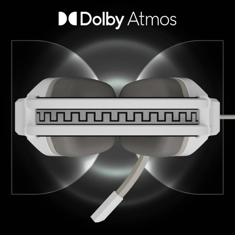 ZEBRONICS Gaming Headphone ZEB-HAVOC 50mm Drivers Dolby Atmos White
